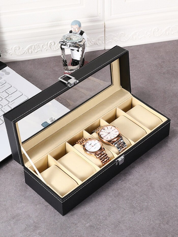 Simple And Creative Leather Watch Storage Box - Image 2