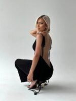 Sexy Slim Backless Dress Summer Camisole Gown Lace-up Long Dress - Image 10