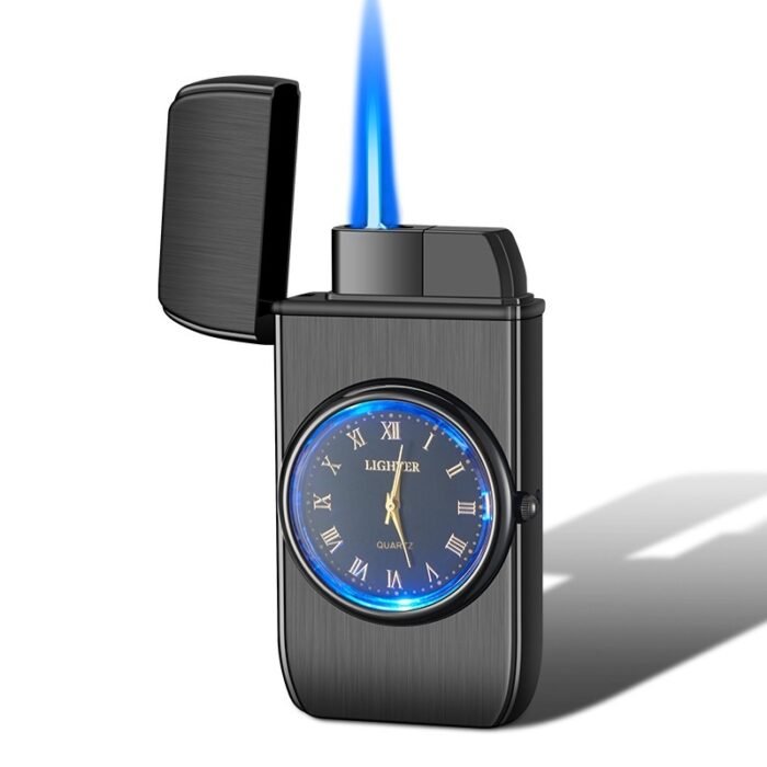 Personalized Creative Multifunctional Electronic Watch Cigarette Lighter-in-one Body Multi-purpose LED Flashing Lamp Gift Lighter - Image 6