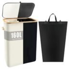 Oxford Cloth Dirty Clothes Folding Dirty Clothes Basket Dustproof With Cover Storage Basket - Image 5