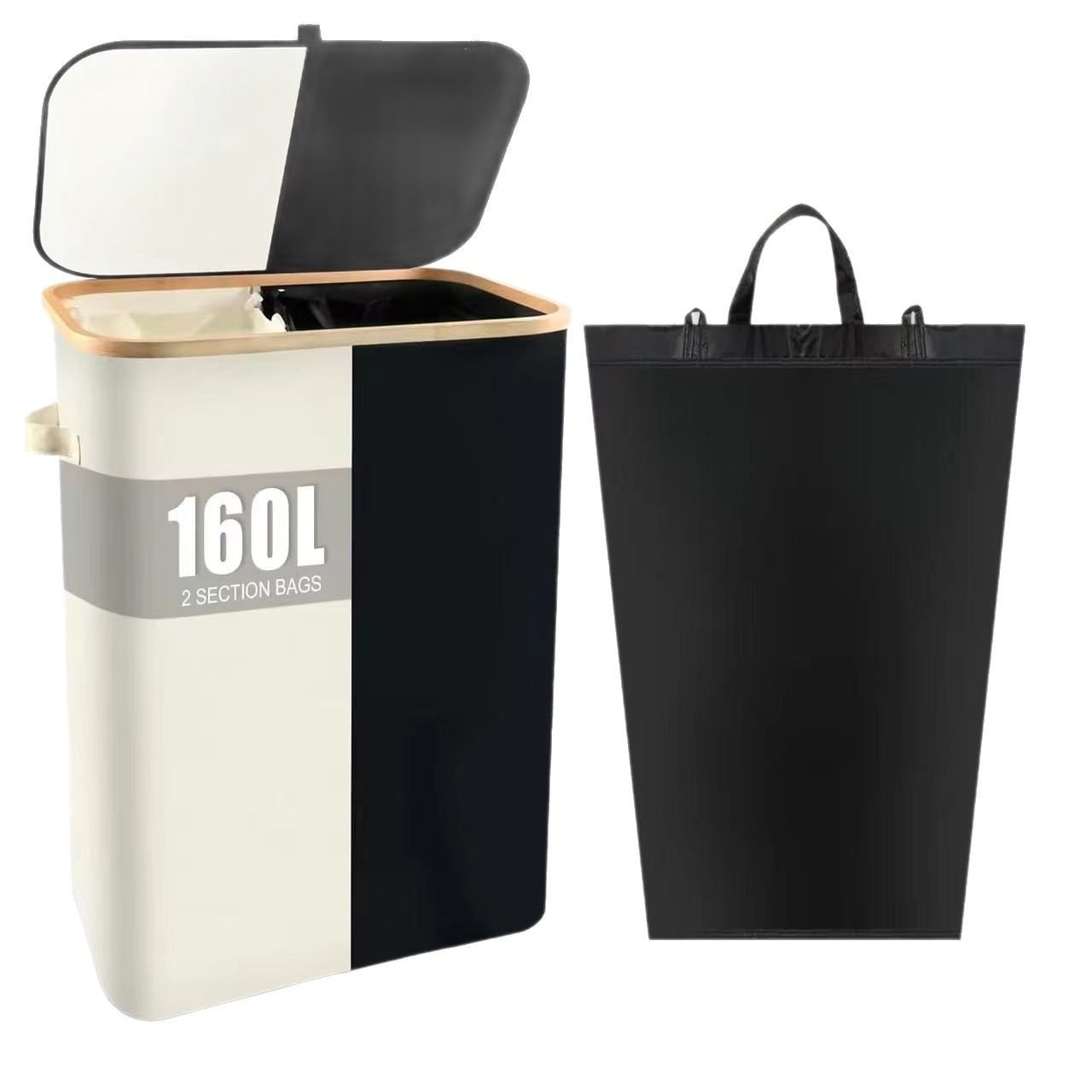 8b34d1ad-bdac-4648-ac1a-4959af30adcd_trans.jpeg Oxford Cloth Dirty Clothes Folding Dirty Clothes Basket Dustproof With Cover Storage Basket - Image 5