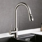 Pull-out Hot And Cold Household Kitchen And Dishwashing Brushed Copper Sink Faucet - Image 7