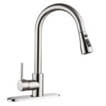 Pull-out Hot And Cold Household Kitchen And Dishwashing Brushed Copper Sink Faucet - Image 3
