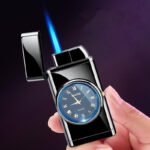 Personalized Creative Multifunctional Electronic Watch Cigarette Lighter-in-one Body Multi-purpose LED Flashing Lamp Gift Lighter - Image 2