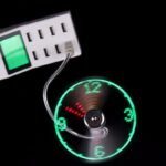 USB Fan Adjustable Mini Flexible Fan LED Light Time Clock Desktop Cool Gadget Time Display - Image 2