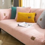 Modern Solid Color Winter Lamb Wool Sofa Towel Thicken Plush Soft And Smooth Sofa Covers For Living Room Anti-slip Couch Cover - Image 7