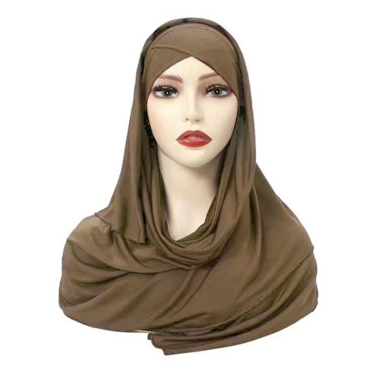 9397ba36-63e5-4c7b-93f8-75d3a27360f1.jpg Solid Color Single Layer Cross Stretch Scarf Women - Image 3