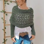 Autumn And Winter Warm Knitted Shawl Women's Hollowed-out Double Sleeve Shawl Collar Fashion Natural For Home And Party - Image 5