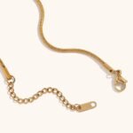 Stainless Steel 18K Gold Plating Spiral Spring Necklace For Women - Image 4
