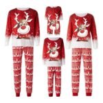 Parent-Child Two-piece Suit Elk Printing Pajamas Suit Homewear - Image 4