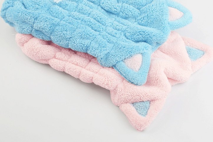 987591529385.jpg Cute Cat Ears Hair-Drying Towel Bath - Image 3