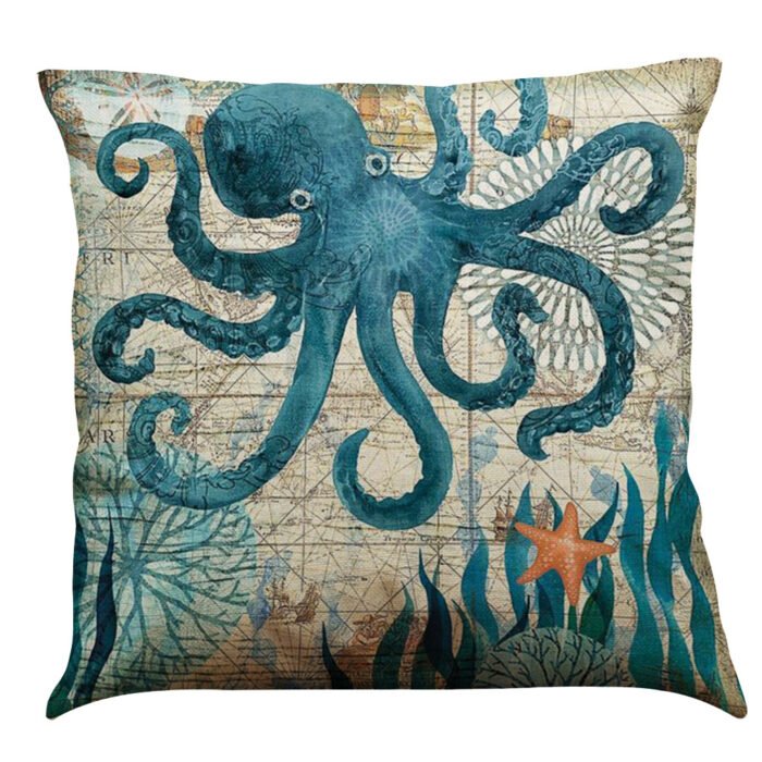 Cushion Covers Sea Turtle Printed Throw Pillow Cases For Home Decor Sofa Chair Seat - Image 8