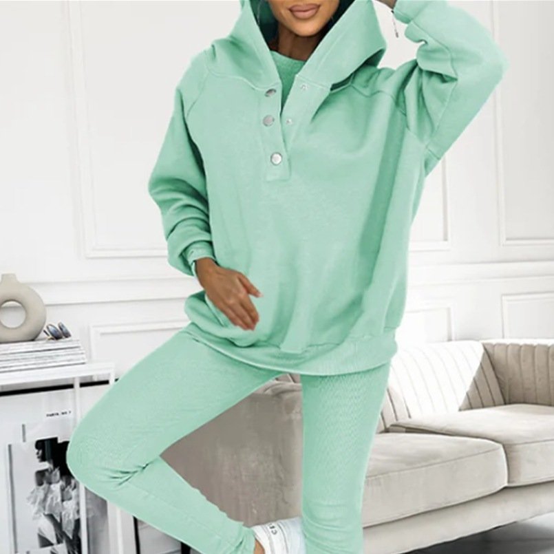 9b891339-edfe-4e22-bff9-def0af257c7e.jpg 3pcs Women's Sports Suit Loose Hooded Pockets Sweatshirt And Vest And Slim Trousers - Image 9