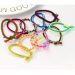 Contrasting Color Rubber Band Braided Twist Hair Tie - Image 4