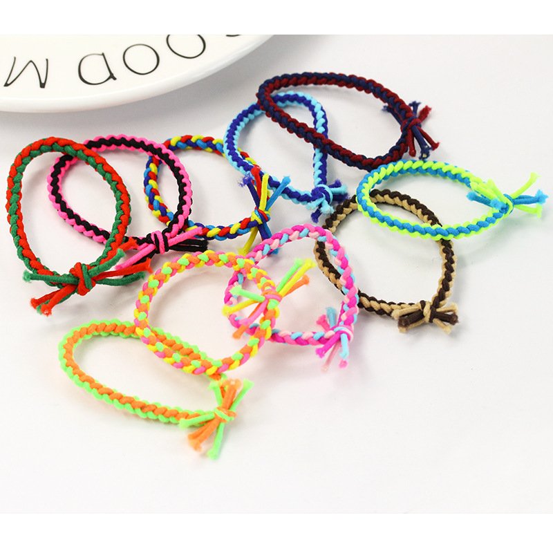 9ca42529-4606-42b5-8228-c188a8da9dd4.jpg Contrasting Color Rubber Band Braided Twist Hair Tie - Image 4