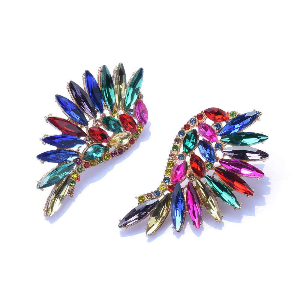 O1CN01EZEDCT1Mw83ErHzu7_2856001498-0-cib.jpg Women's European And American Exaggerated Diamond Long Flower Earrings - Image 3