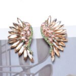 Women's European And American Exaggerated Diamond Long Flower Earrings - Image 6
