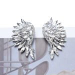 Women's European And American Exaggerated Diamond Long Flower Earrings - Image 8