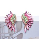 Women's European And American Exaggerated Diamond Long Flower Earrings - Image 4