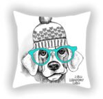 Blue Series Pet Dog Sofa Balcony Car Print Pillow Cover - Image 3
