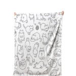 Cute Cat Digital Printing Flannel Blanket - Image 3
