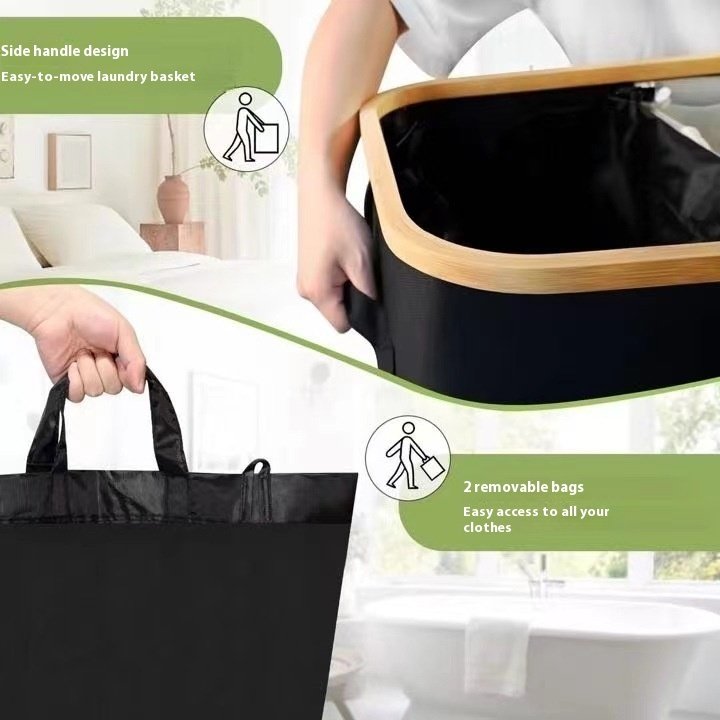 a1d1f9be-e58c-4aa4-93ae-f577d0db6d12_trans.jpeg Oxford Cloth Dirty Clothes Folding Dirty Clothes Basket Dustproof With Cover Storage Basket - Image 1