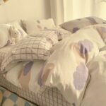 Double-piece Foggy Gray Quilt Cover Four-piece Bedding Sheet Dormitory Bed Three-piece Set - Image 4