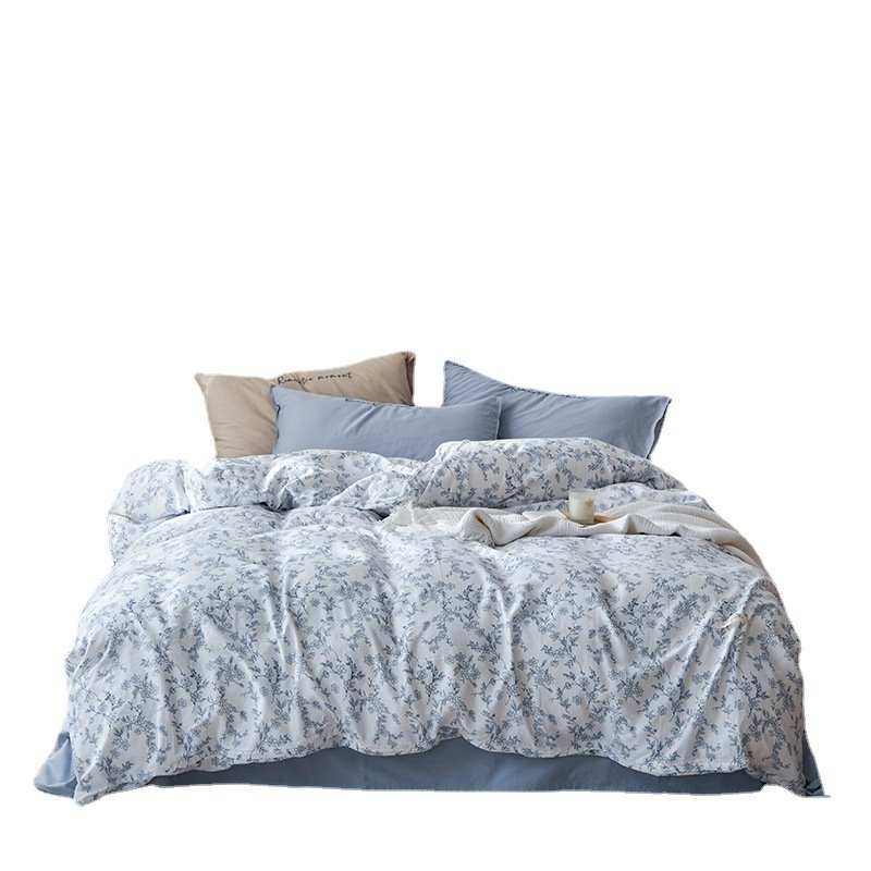a37e488c-84ff-4468-a6a3-7006d25fa2bf.jpg Cotton Washed Double-layer Yarn Four-piece Bedding Set - Image 2