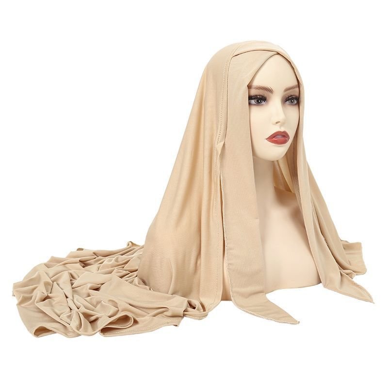 a4e428b5-b55f-410a-8fde-909a48b63241.jpg Solid Color Single Layer Cross Stretch Scarf Women - Image 2