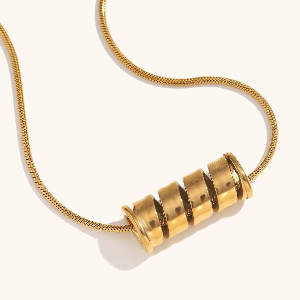 a66fec31-c300-4174-b15f-e38321def08d_trans.jpeg Stainless Steel 18K Gold Plating Spiral Spring Necklace For Women - Image 3