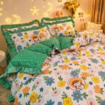 Cotton Floral Duvet Cover Bed Sheet Bed Skirt Three Or Four Piece Suit - Image 4