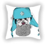Blue Series Pet Dog Sofa Balcony Car Print Pillow Cover - Image 4