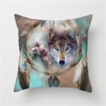 Home Decoration Without Pillow Core 3D Fluorescent Wolf Polyester Pillowcase - Image 6
