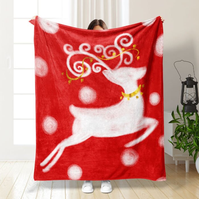 Christmas Thickening Print Flannel Blanket - Image 9