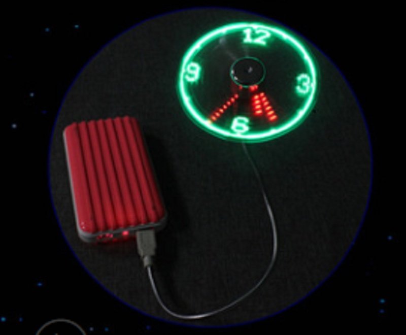 b026daee-b3cc-41c1-ae9f-a786f401815d.jpg USB Fan Adjustable Mini Flexible Fan LED Light Time Clock Desktop Cool Gadget Time Display - Image 5