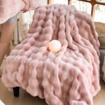 Rex Rabbit Velvet Blanket Thickened Warm Fur Velvet Nap Blanket - Image 7