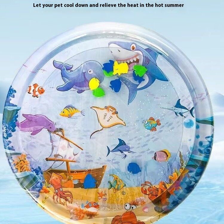 b38fc470-94ed-4274-b2f4-9c2de8f4bc91_trans.jpeg Summer Cooling Pet Water Bed Cushion Ice Pad Dog Sleeping Square Mat For Puppy Dogs Cats Pet Kennel Cool Cold - Image 3