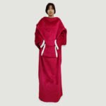 Household Lambswool Wearable Sleeved Warm Large Pocket Lazy Blanket - Image 7
