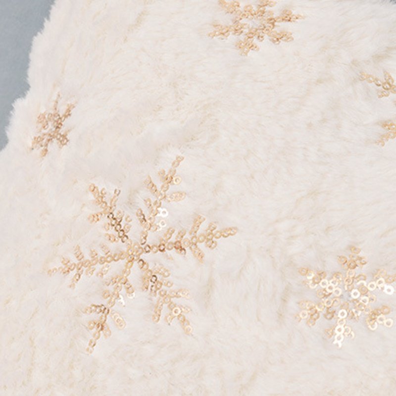 b7776bae-c8cd-4195-bbc1-ecdf21f1a4c5.jpg New Ins Christmas Cover Plush Snowflake Sequin Rabbit Hair Pillow Cover - Image 6