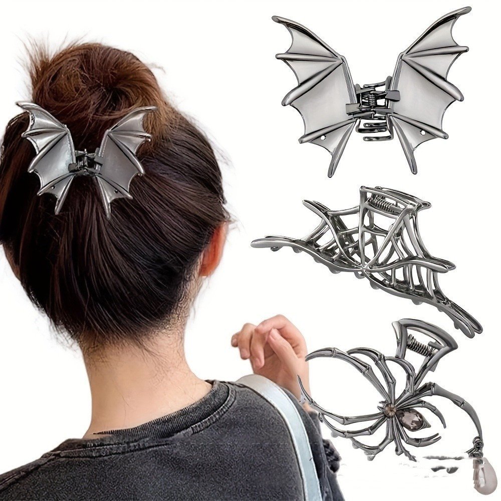 b7792dc1-d941-48b9-bd1a-66bfff8efec9.jpg Halloween Barrettes Simple Bat - Image 3