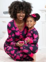 Beauty Clothing Valentine's Day Heart Printing Leisure Pajamas Pajamas Parent-child Suit - Image 2