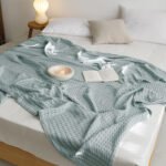 Waffle Cotton Yarn Air Conditioner Summer Cooling Duvet Solid Color Dormitory Comforter - Image 9