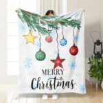 Christmas Thickening Print Flannel Blanket - Image 7