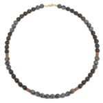 Beaded Glitter Volcanic Rock Necklace - Image 5