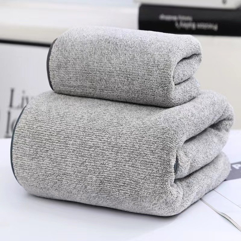 bf91ee1f-8914-48cb-aba5-7457089c205f.jpg Thick Bamboo Charcoal Fiber Coral Fleece Towels Suit - Image 1