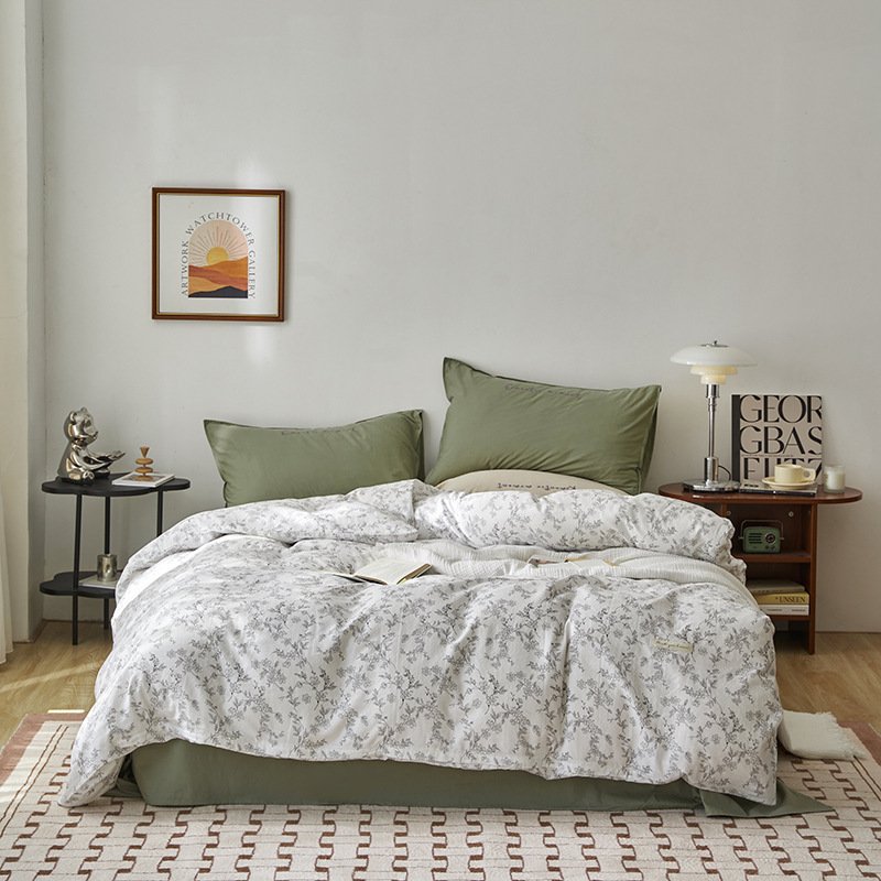 c05c1670-725a-4e7f-be05-12ce043da20b.jpg Cotton Washed Double-layer Yarn Four-piece Bedding Set - Image 3