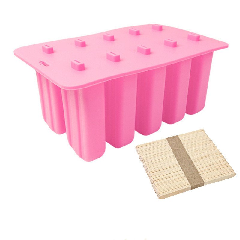 c081213b-75f9-4b03-8558-a9714281fe7a.jpg 10 Consecutive Ice Cream Ice Cream Molds Silicone Ice Tray Creative Popsicle Sharpener Kitchen Tool - Image 5