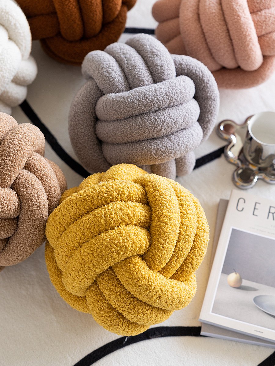 c2b807af-9d23-425e-83d5-e5fe1a44628a.jpg Sofa Living Room Spherical Lamb Wool Bedside Cushion - Image 2