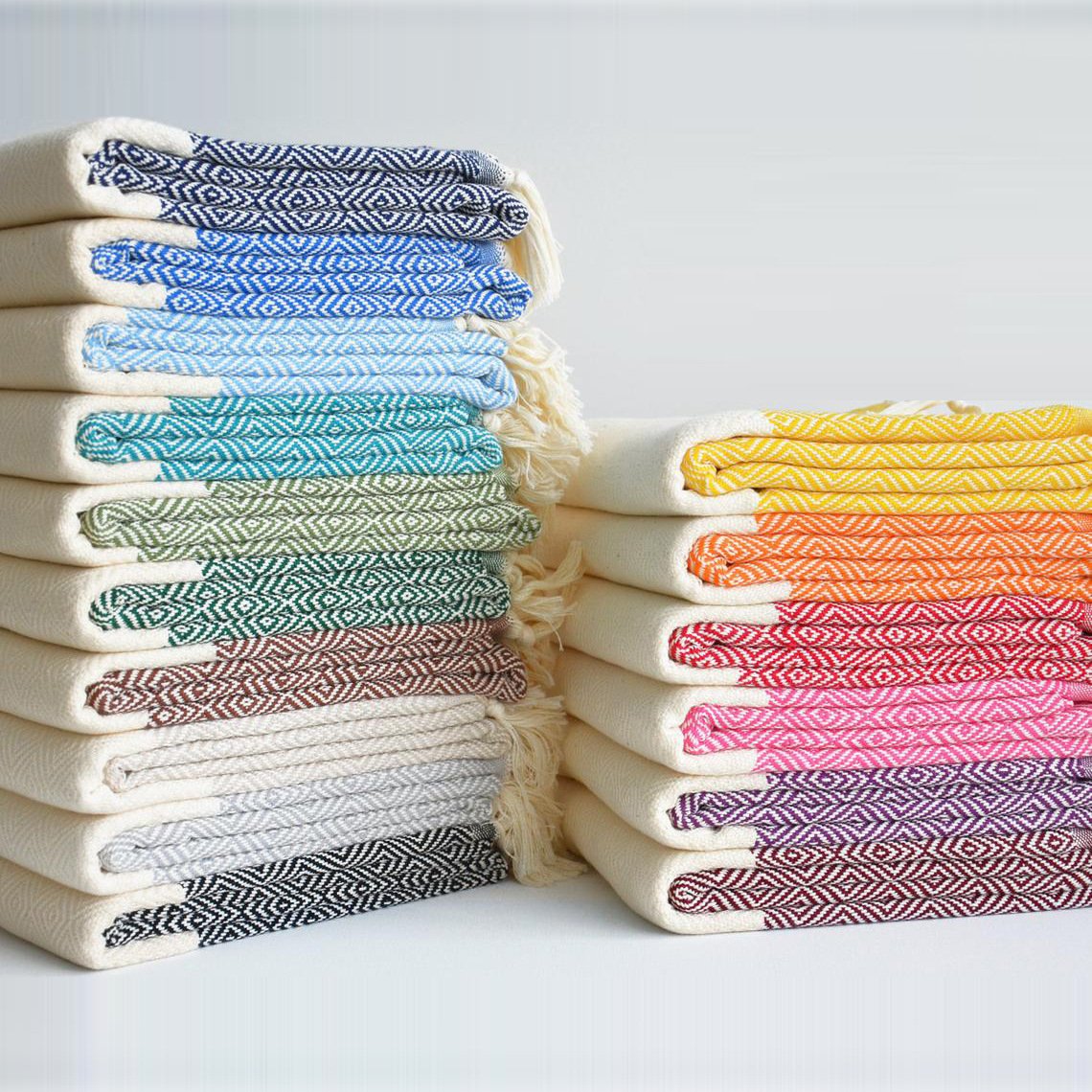 c336ab80-a394-4765-890c-0704deba2c92.jpg Handmade Tassel Blanket Turkish Beach Towel - Image 1