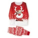 Parent-Child Two-piece Suit Elk Printing Pajamas Suit Homewear - Image 5